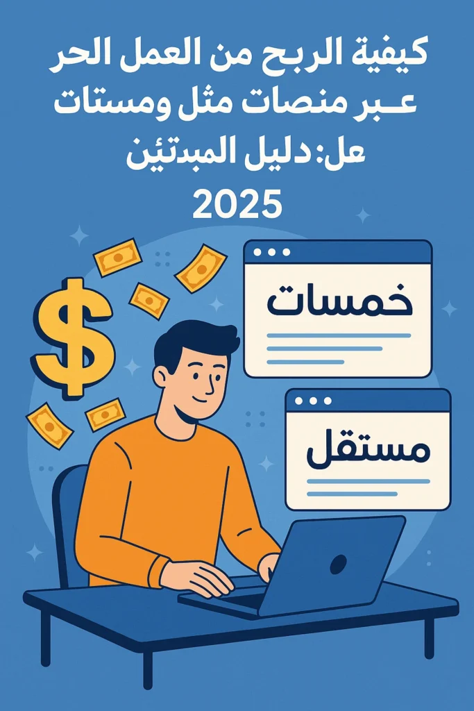 العمل الحر عبر خمسات ومستقل: كيف تبدأ وتحصل على أول عميل؟